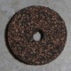 Black Spotted Rubberized Cork Rings 1/2" with 1/4" Center Hole