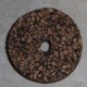 Svart stora korn 1,5 ”Gummerad Cork ringar 1/2” med 1/4 ”centrumhål