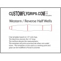 Vestlige / Reverse halv Wells gratis Grip skabelon