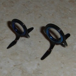 Guides de noir pied Double décapage / Casting avec bague Zircon bleu