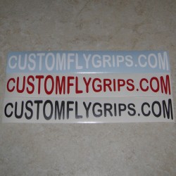 CUSTOMFLYGRIPS.COM Logo Vinyl Aufkleber