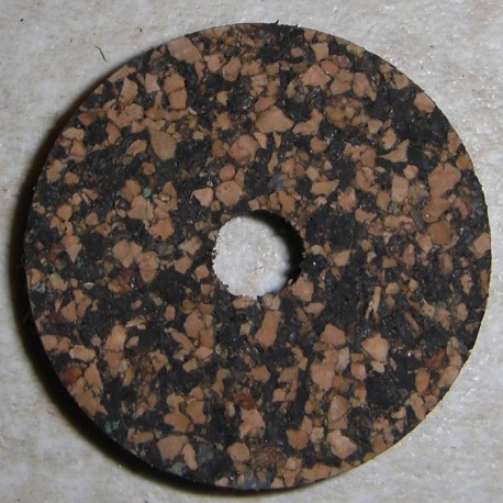 검은 어둠 발견된 고무 코르크 반지 1/4"1/4" 센터 구멍