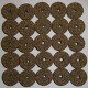 Brown Mix Spotted Rubberized Cork Rings 1/2" with 1/4" Center Hole