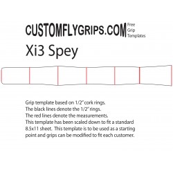 12" Xi3 Spey vapaa Grip Template